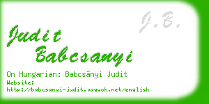 judit babcsanyi business card