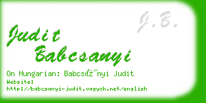 judit babcsanyi business card